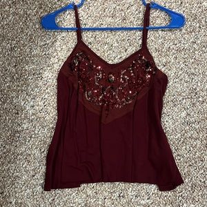 Maroon Hollister tank top